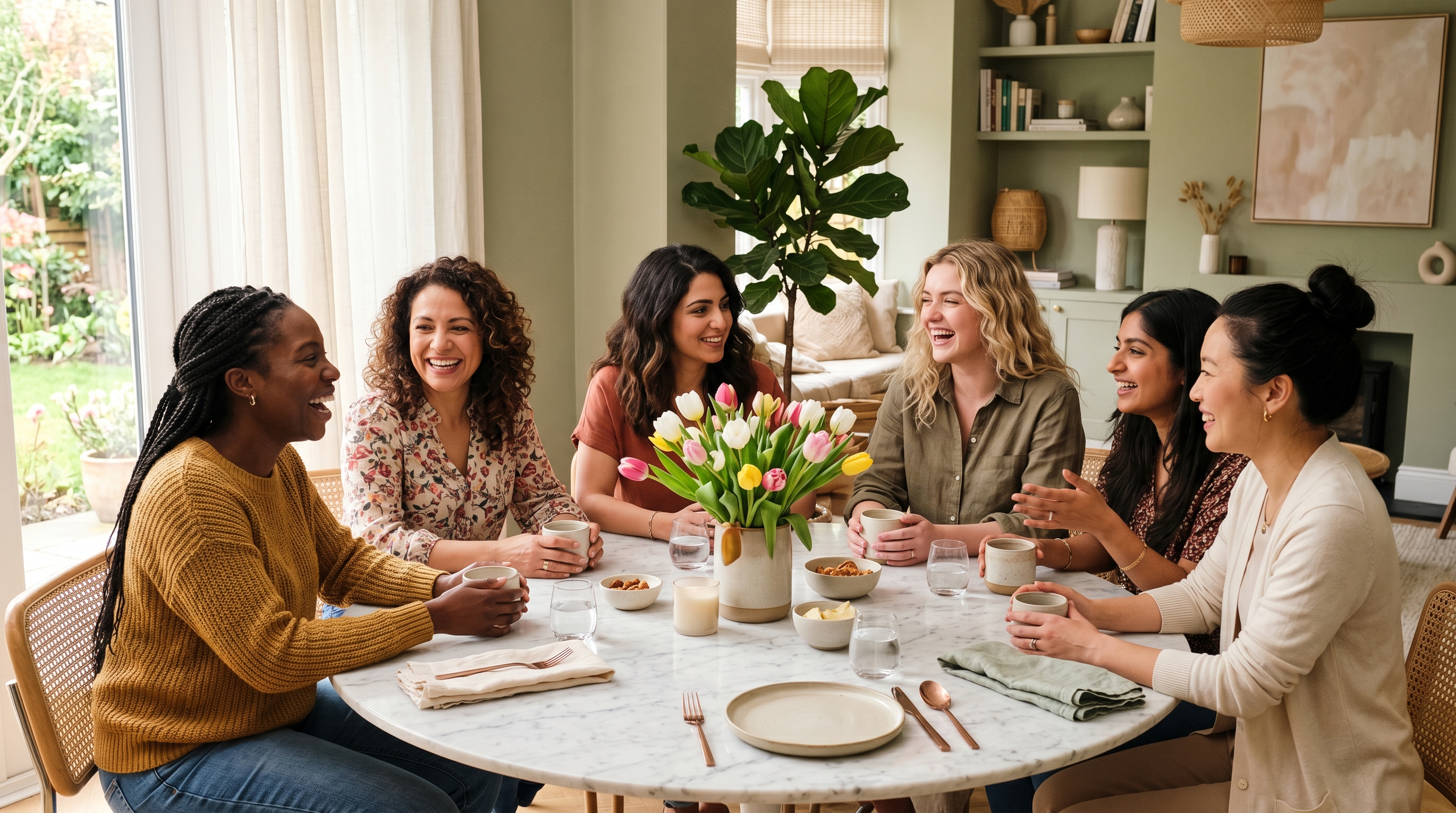 Mulheres da comunidade Tulip Club viajando juntas